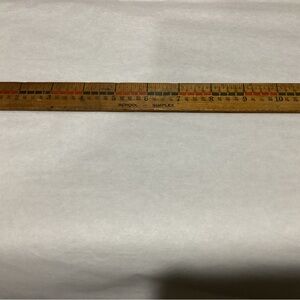 Vintage Simplex School 12” wooden ruler. 1950s 1960s